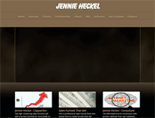 Tablet Screenshot of jennieheckel.com